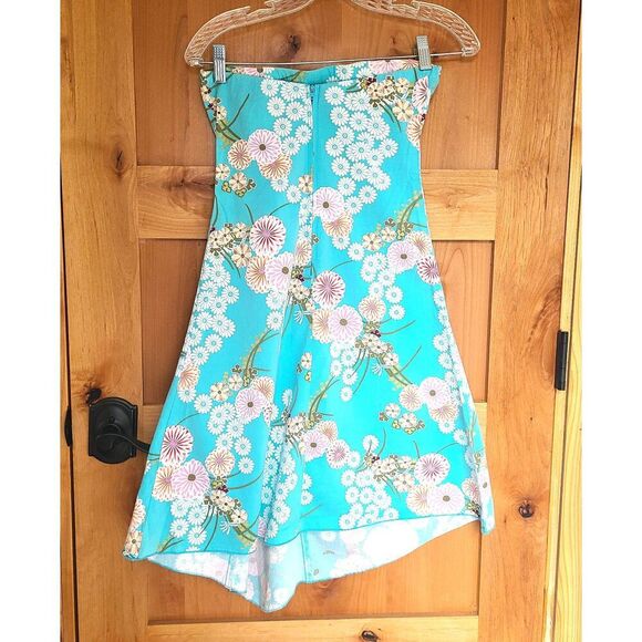 Vintage Final Touch Y2K Strapless Floral Sun Dress Resort Preppy Girly SMALL S - Picture 5 of 8